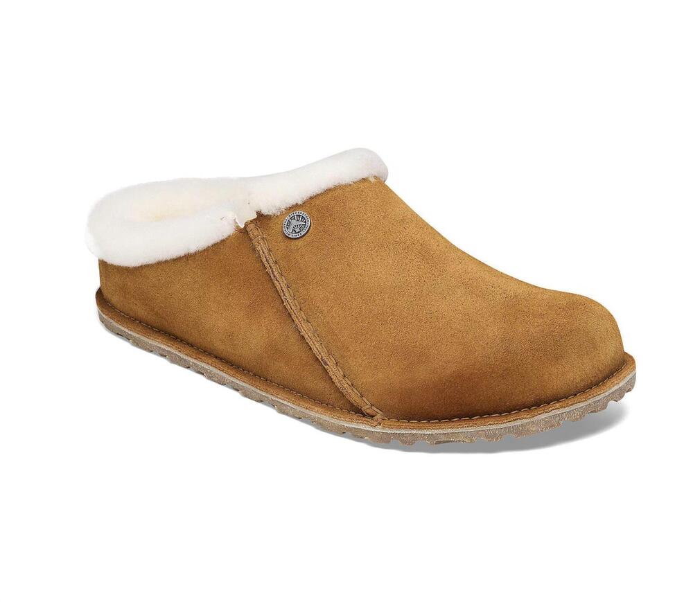 NEW BIRKENSTOCK women's zermatt premium suede clog slipper in mink